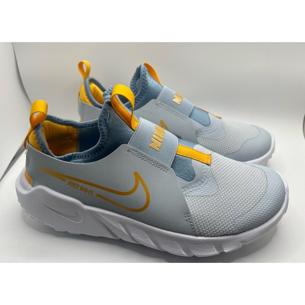 Nike Kids Slip-On Sneaker White Blue Yellow Size Youth 4 4Y New NO Box